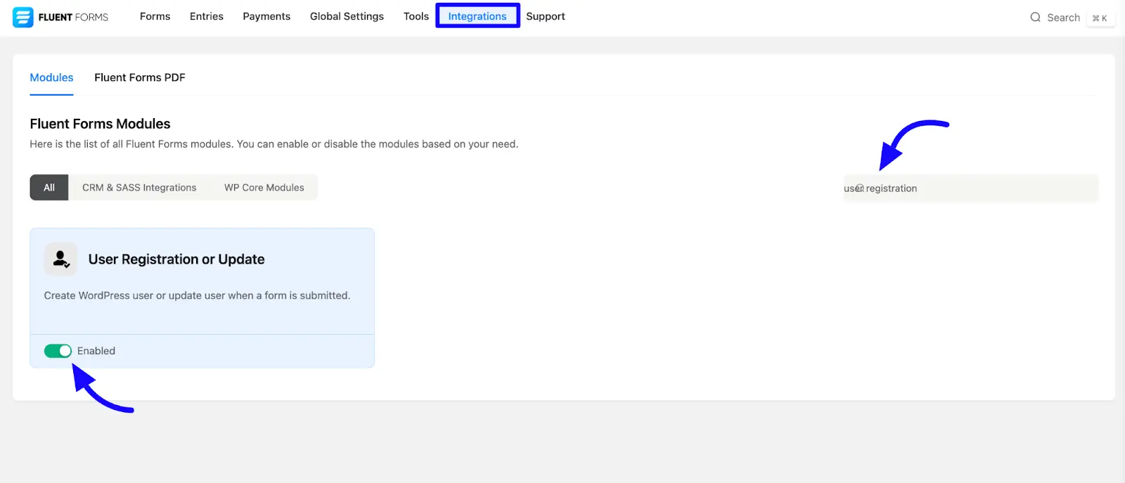 Enable user update