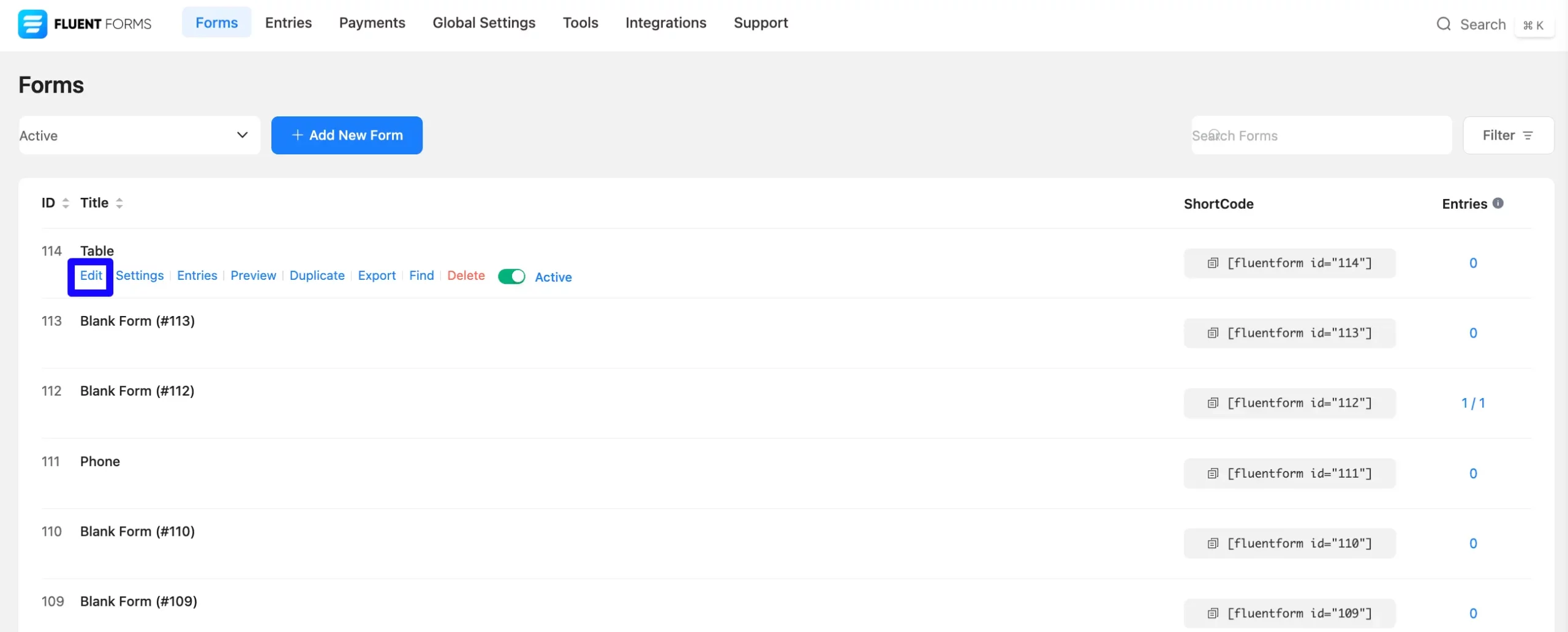 Edit Shortcode Input Field