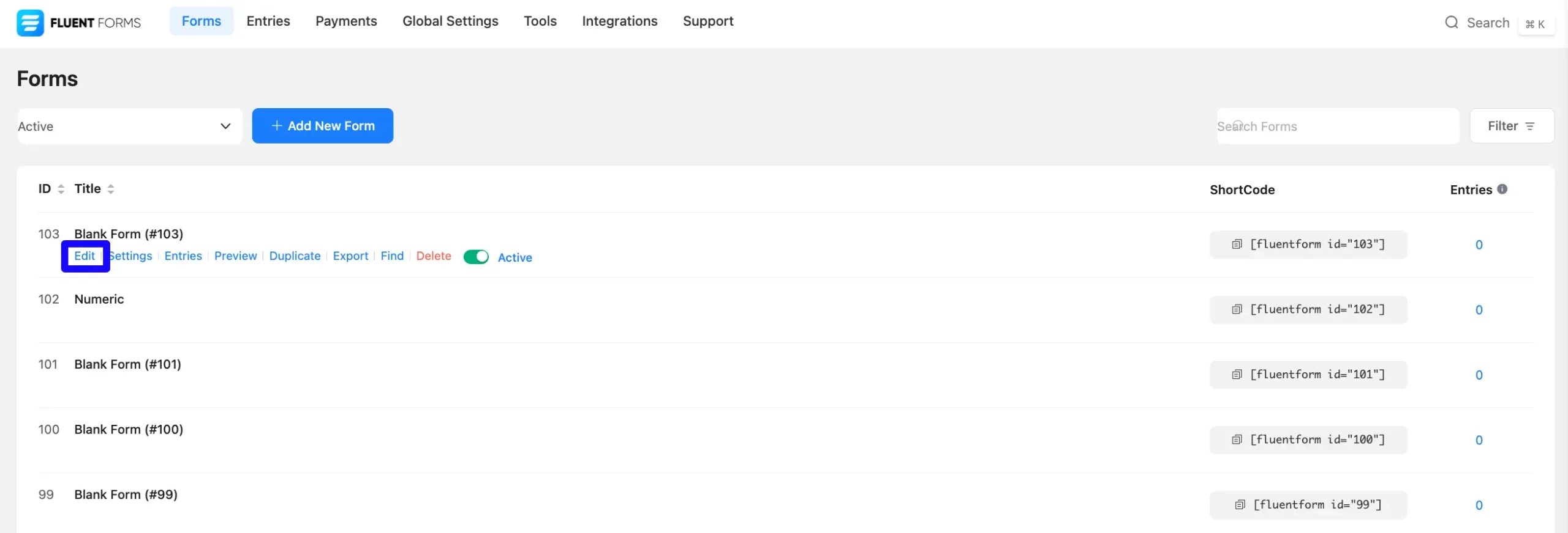 Edit form to add Dropdown field