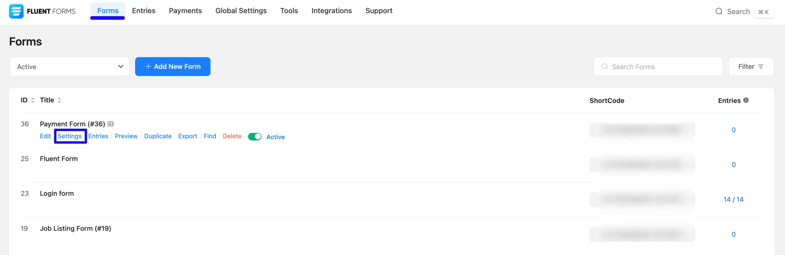 Open Settings Integrate Stripe